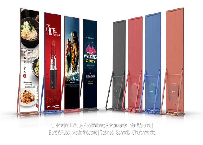 Indoor Advertising 3mm RGB Led Poster Panel , Electronic Poster Display 576*1920mm