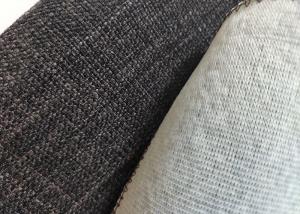 China Waterproof Gray Linen Upholstery Fabric Polyester Blend wholesale