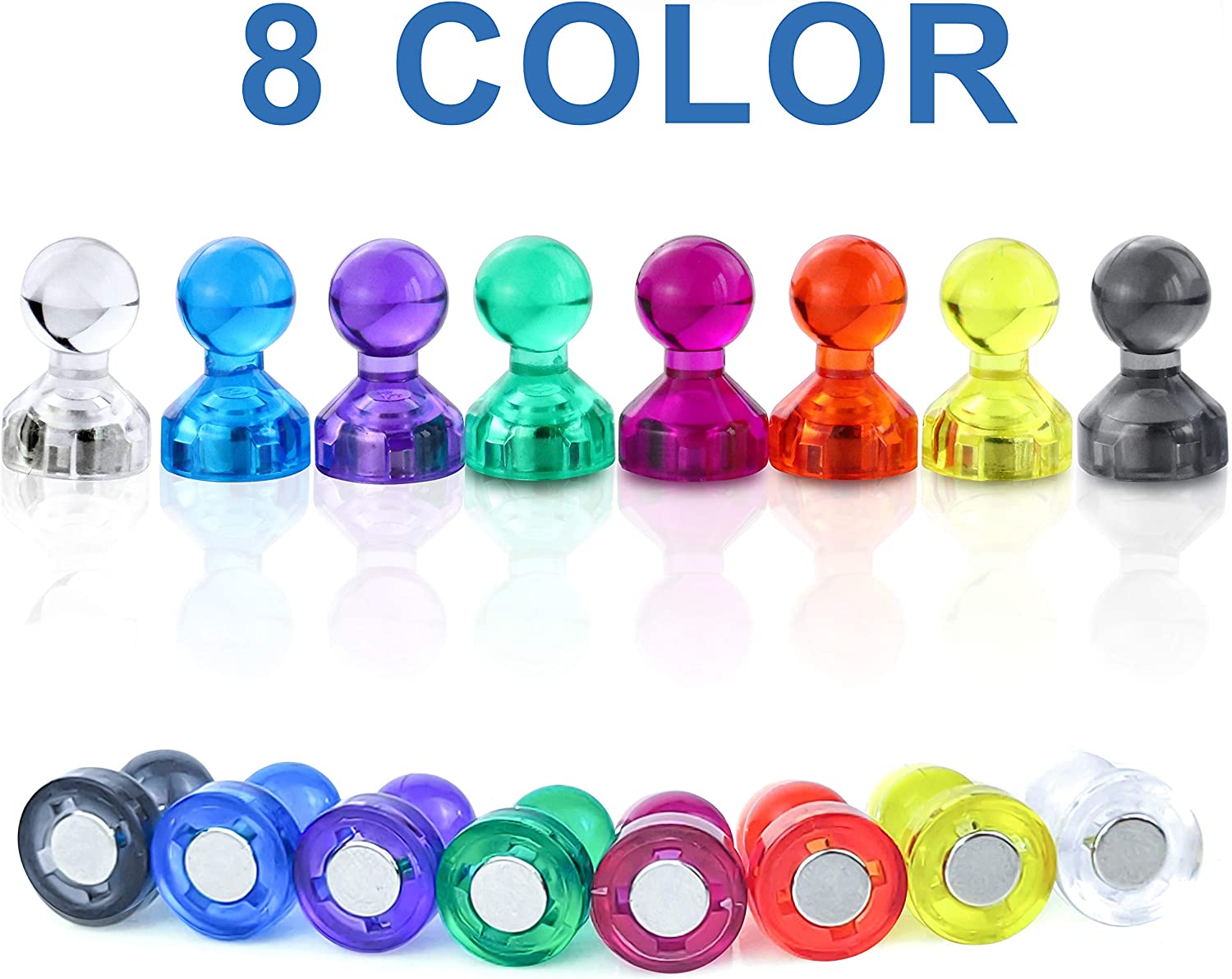 11mm Dia Pot Shape Magnetic Push Pins for Office Maps in Colorful Design