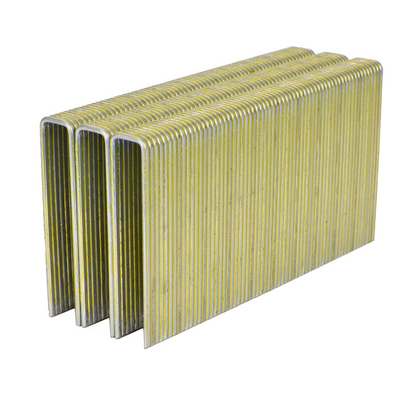 N21 16GA Galvanized Flooring Staples 2 Inch Yellow 7/16 inch Crown