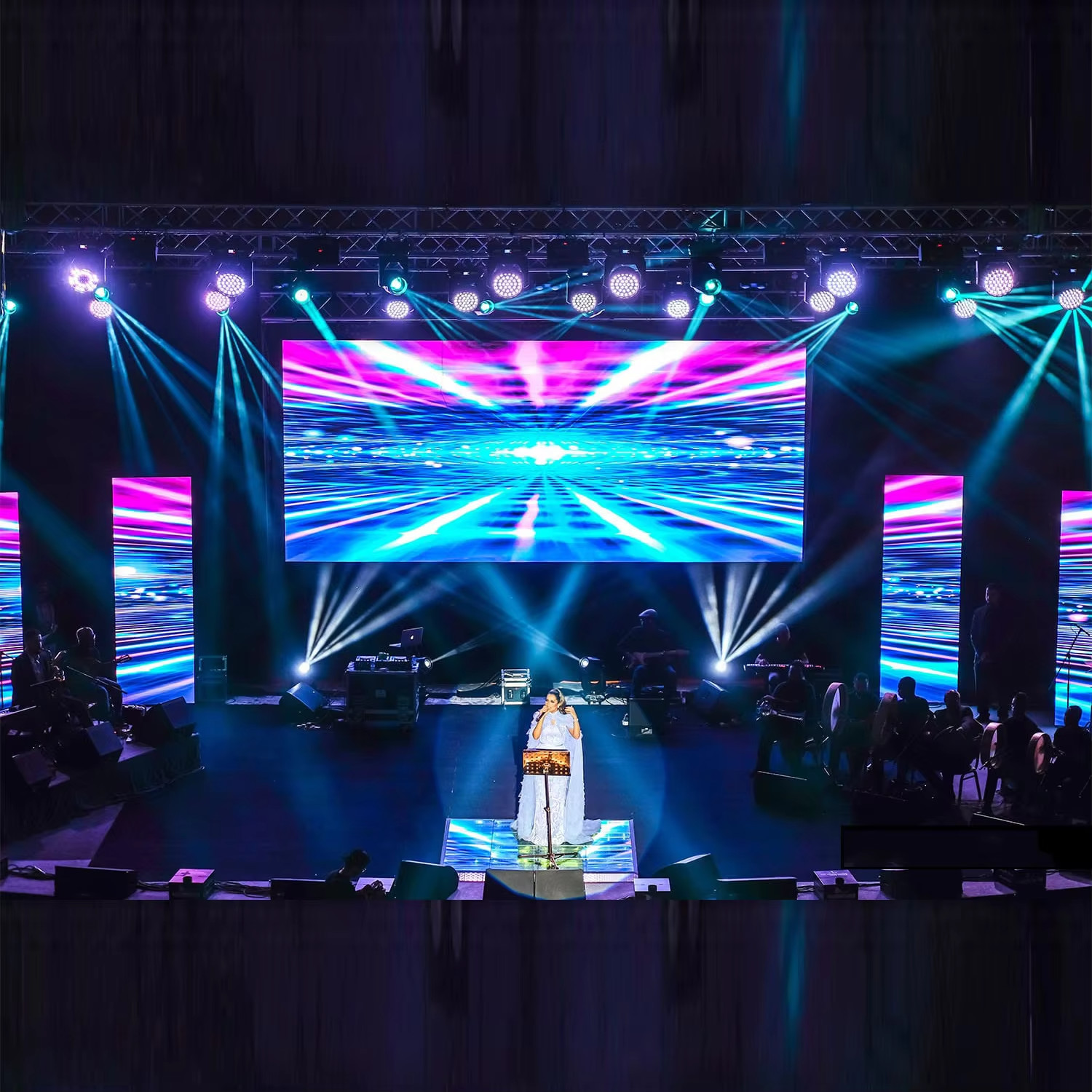 Event Rental LED Display Long Lifespan and High Brightness , P3.9 Matrix LED Panel