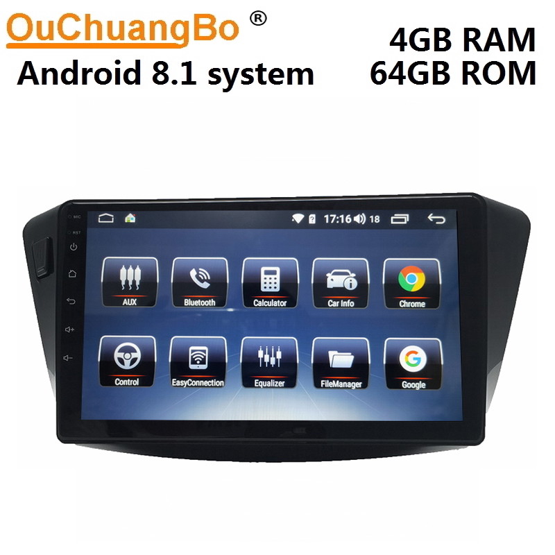 Ouchuangbo kit multimedia for JAC J6 M2 support BT MP3 mirror link android 8.1 OS 4+64