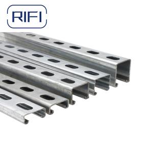 China Pre Galvanized Strut Channel And Fittings 21mm C Steel Channel wholesale
