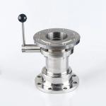 304 Sanitary Welding Butterfly Valve with Non-Negative Pressure Flange Standard