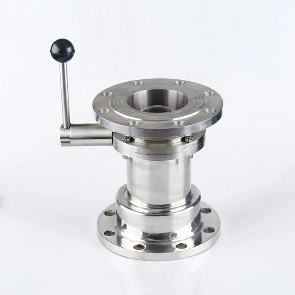 304 Sanitary Welding Butterfly Valve with Non-Negative Pressure Flange Standard